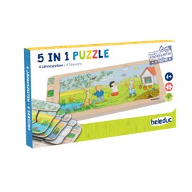 Beleduc Arts & Crafts 17150 Beleduc Layers 4 Seasons Puzzle Tile Game, Multi-Colour