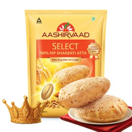 Aashirvaad Select Whole Wheat Sharbati Atta 11 Pound (5 KG)