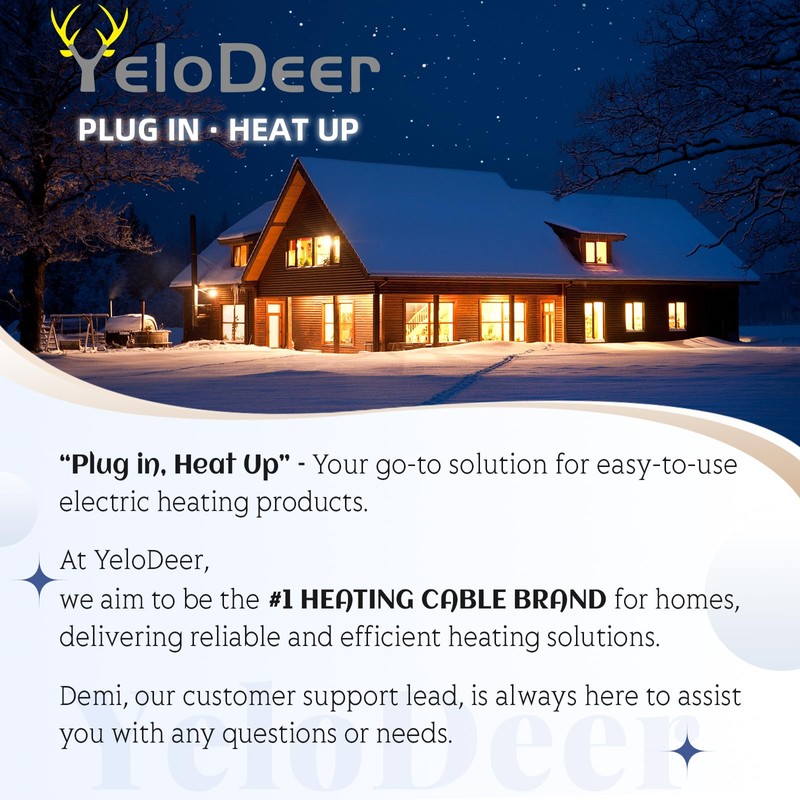 YeloDeer Heat Trace for Pipe Freeze Protection, Water Pipe Heat