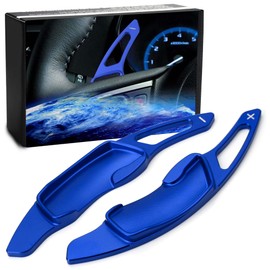 iJDMTOY Sports Blue Aluminum Larger Paddle Shifter Extensions Compatible with Subaru BRZ Impreza WRX Legacy XV Crosstrek