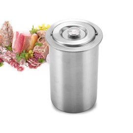 RoseFlower Stainless Ham Cooker, Ham Maker, Stainless Steel Ham Press, Meat Press with Thermometer for Homemade Ham Meat, Silver, 11 x 10 x 18 cm