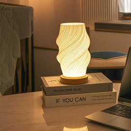 ISGNWROPU Small Table Lamp for Bedroom-Bedside Lamps for Night Stands,Dimmable Nightstand Light Lamp,Unique Lamps for Kids Room,Living Room,College Dorm,Home,Office