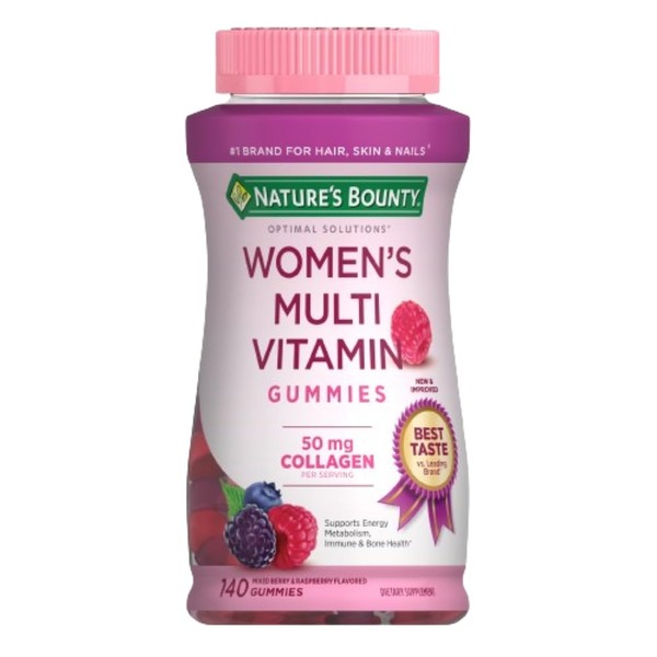 Nature's Bounty Optimal Solutions, Women's Multivitamin Gummies for Immune Support,