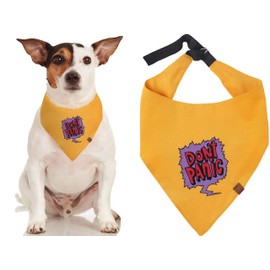 Odi Style Dog Bandana Collar - Dog Accessories for Large Dogs, Puppy Dog Bandanas Boy Girl, Handkerchief, Scarf for Medium Dogs, Unique Shape, Adjustable Fit, Graphic Design, One Piece (Orange)