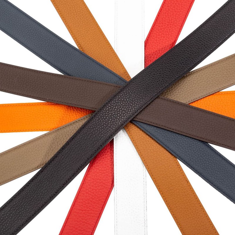 Vatee's Men/Women Reversible Genuine Leather Without Buckle Replacemen Belt Strap