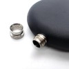 CNFLASK Black Powder Coat Matte Black 5oz Round Hip Flask
