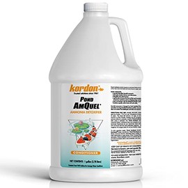 Kordon Pond AmQuel One-Step Water Conditioner for Koi Ponds and Water Gardens – Instantly Detoxifies Ammonia and Removes Chlorine & Chloramines Fast, 1-gallon