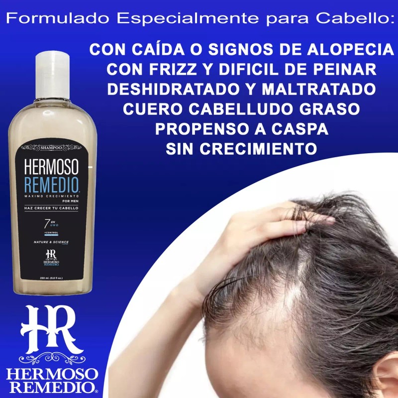 HR Hermoso Remedio Duo Shampoo Anticaida Crecimiento Reparador Cabello 7