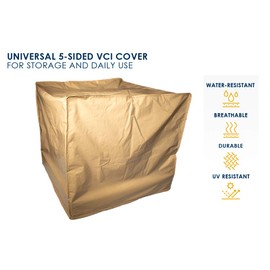 Transhield | Square Universal Outdoor Pallet Cover | Use w/Pallets, AC Units, Generators, Patio Furniture | Waterproof & Heavy Duty (36"x48"x80")