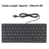 78 Key Ultra Slim Wired Keyboard Ergonomic QWERTY Layout Dual