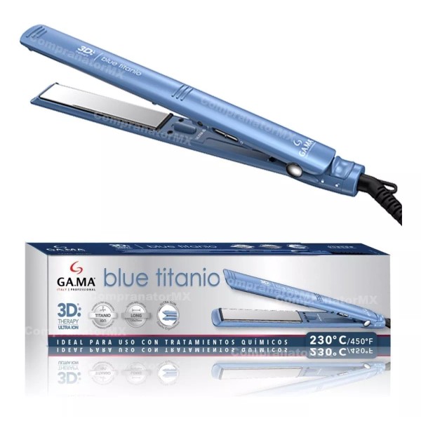 GA.MA Italy Plancha Cabello Profesional Elegance 3d Blue Titanio Iones