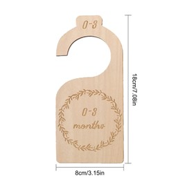 Kettion Baby Closet Size Divider, Wooden Infant Closet Organizers Hanging Closet Dividers By Month, Home Nursery Newborn Wardrobe Divider, Kids Clothes Divider to Arrange Clothes with Separator by Age