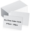 Harloon 100 Pcs Dry Erase Index Cards 3 x 5
