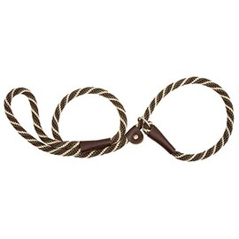 Mendota Pet Slip Leash - Dog Lead and Collar Combo - Made in The USA - Woodlands, 3/8 in x 4 ft - for Small/Medium Breeds