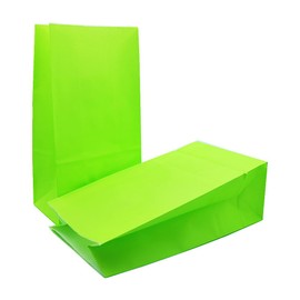 EMAAN 24 Pack Party Favor Bags 5.1 X 3.1 X 9.4 Inch Lime Green Small Treat Bags Party Goody Bags for Birthday Jungle Party (Lime Green)