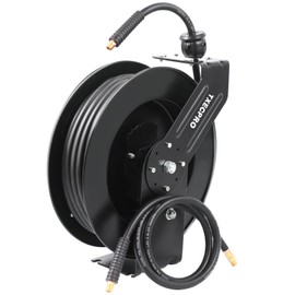 Txecpro Retractable Air Hose Reel, 3/8 IN x 65 FT Hybrid Air Hose Max 300 PSI, Air Compressor Hose Reel with 5 ft Lead in, Ceiling/Wall Mounted Air Hose Reel,Heavy Duty Air Tool