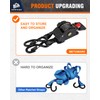 METOWARE Retractable Ratchet Straps (2-Pack) - 1 in x 10
