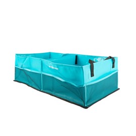 HiMagics Foldable Waterproof Trunk Organizer for Car – Rugged PVC-Coated Fabric, Collapsible Storage Box for SUV, Sedan, Truck, Camping & Travel (Aqua Blue, REG)