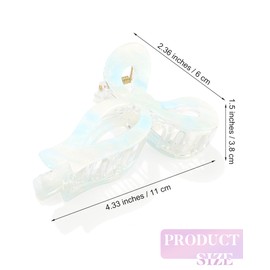 4 PCS Acrylic Bow Hair Clips for Women Bow Cute Claw Clip 4.3" Large Hair Claw Clips for Thick and Thin Hair Bows Jaw Clip