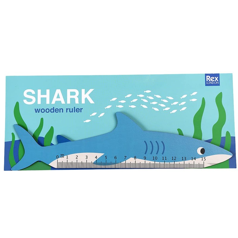 Shark Shaped Wooden Ruler