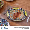 Romatlink 8.5 Inch Ceramic Dinner Plates Set of 6, Bohemian