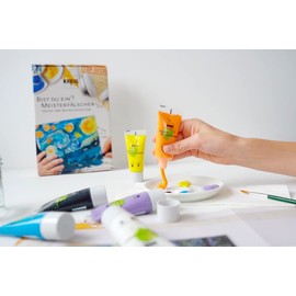 KREUL 43201 - Meisterfälscher Box Starry Night, Mal Box Including Radio Play, Water-based Colours, Vegan, Washable