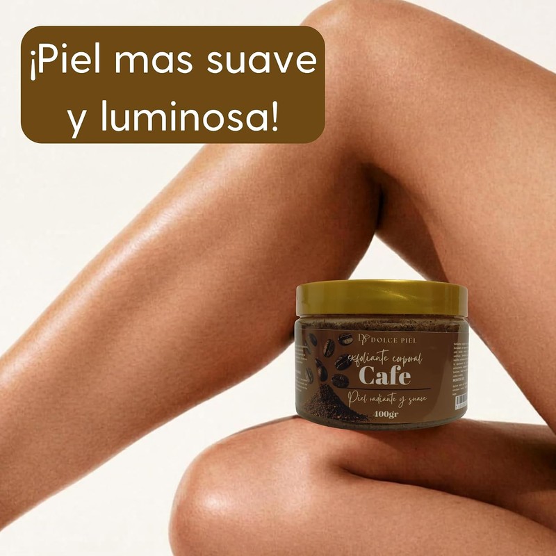 Exfoliante Corporal de Cafe hecho con Azúcar Orgánica con Manteca