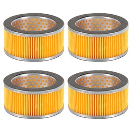 PATIKIL 4.2 x 2 Inch Air Compressor Intake Paper Filter 4 Pack Piston Type Air Filter Elements Replacement for Blowers Generators Filter Particles to Reduce Noise, Yellow