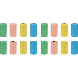 Flamingo Recycled Poco Poop Bags Multicoloured - A:22 cm W:32 cm, Pack of 240, Made of Recycled Plastic, Strong, Durable, Colourful and Reliable