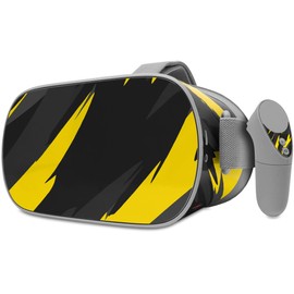 Decal Style Skin Wrap Compatible with Oculus Go Headset - Jagged Camo Yellow (Oculus NOT Included)