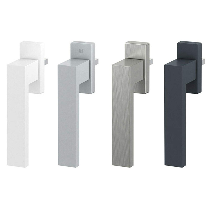 Vershy Aluminium window handle, white, Dublin design, powder-coated, RAL 9016,