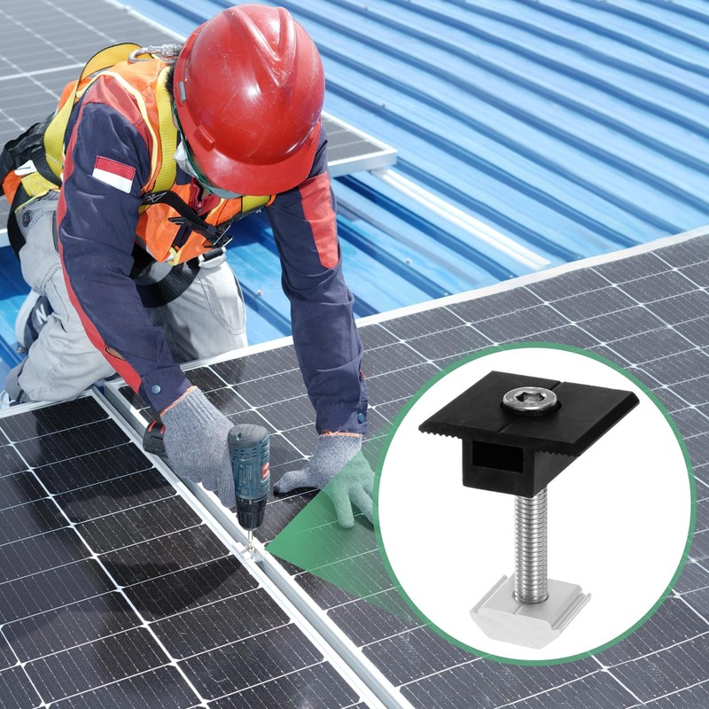 M METERXITY 6-Pack Solar Panel Mount Mid Clamps 40mm t