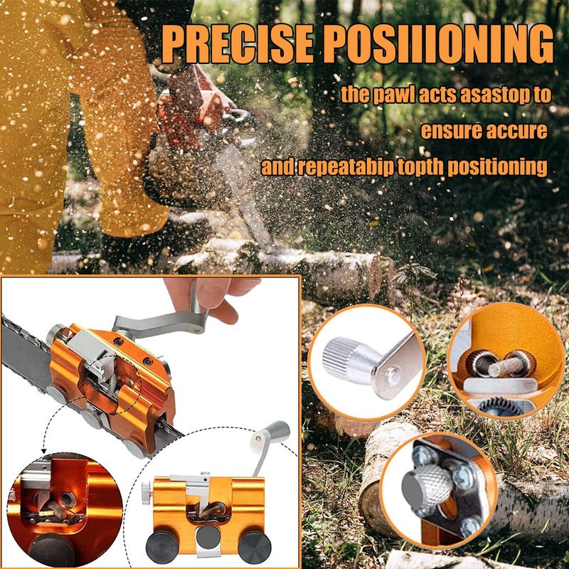 Chainsaw Chain Sharpening Jig, Electric Chainsaw Sharpening Jig Portable Crank