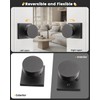 Gobrico Matte Black Privacy Door Knobs with Square Rosette(3 Pack),