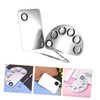 TEHAUX Nail Art Palette Set 4pcs Stainless Steel Makeup Tool