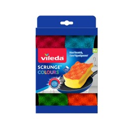 Vileda Colours Scourers Scrubbing Sponges (Pack of 4)