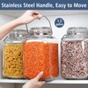 1.5 Gallon Glass Jar with Airtight Lid, Square Wide Mouth
