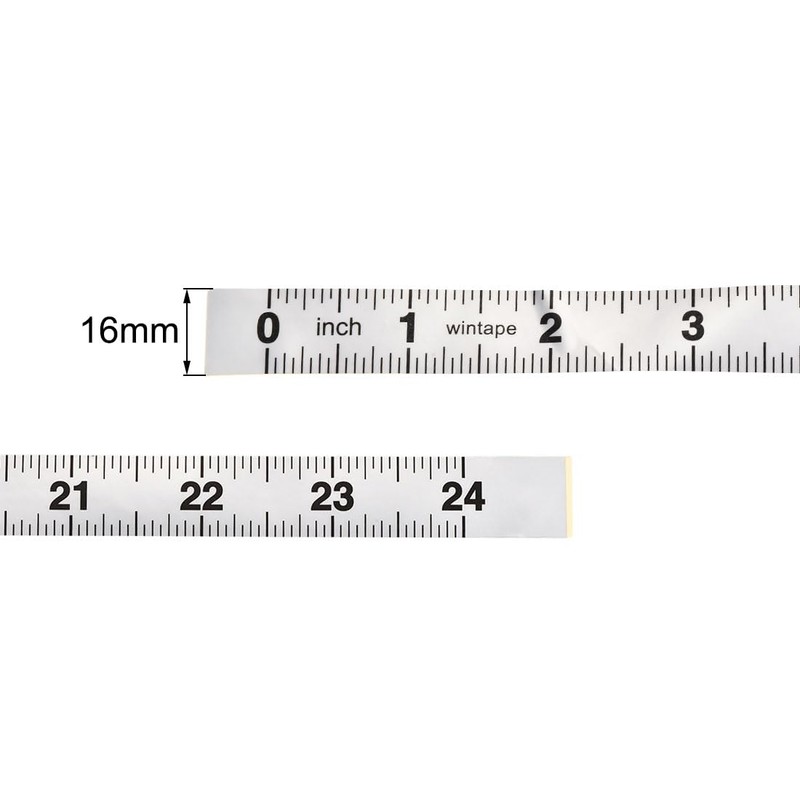 uxcell Self-Adhesive Measuring Tape with Fractions 24 Inches Workbench Ruler,