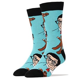 Oooh Yeah! Men's Cotton Crew Sock (Mr Bean and Teddy)