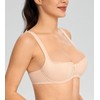 Lemorosy Women's Balconette Bra Push Up Lightly Padded Wide Straps