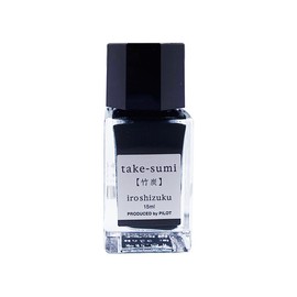 PILOT INK15TAK Iroshizuku Iroshizuku Fountain Pen Water Based Ink Mini Bottle, 0.5 fl oz (15 ml) (Bamboo Charcoal)