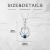 Reaii Anchor Necklace 925 Sterling Silver London Blue Topaz Anchor