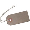 50 Small Brown/Buff (Manilla) Strung 70x35mm Tag/Tie On Luggage Labels