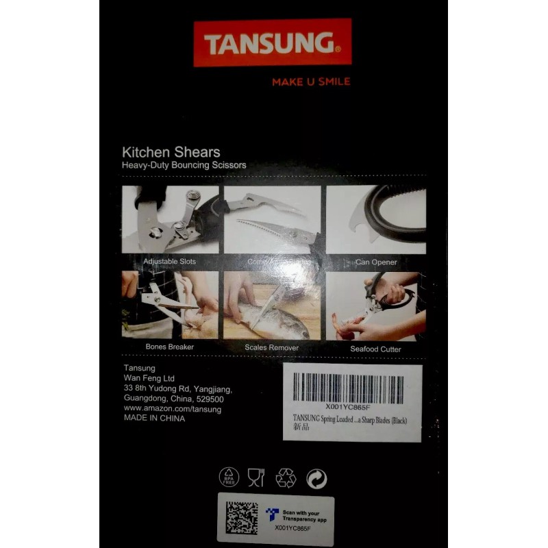 TANSUNG Poultry Shears, Come-apart Kitchen Scissors, Anti-rust Heavy Duty