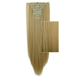 Clip-in hair extensions, 8 wefts like real hair, straight