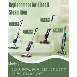 6-Pack Spin Mop Brush Replacement for Bissell Spinwave Steam Mop 20393