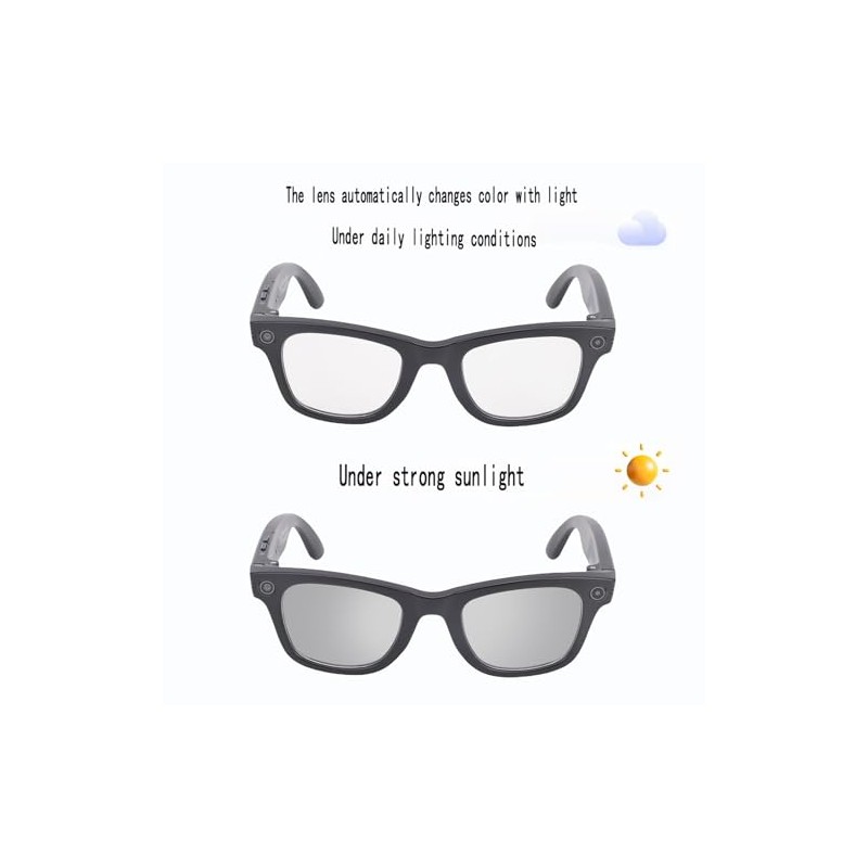 Dpofirs Gafas Inteligentes de IA con Cámara, Gafas de Cámara
