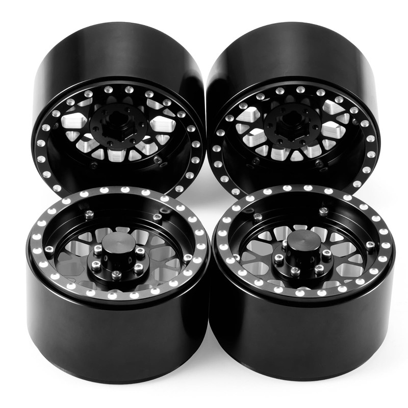 4PCS Aluminium 2.2" Beadlock Wheel Rim Offset -15mm/0.5mm Deep Dish