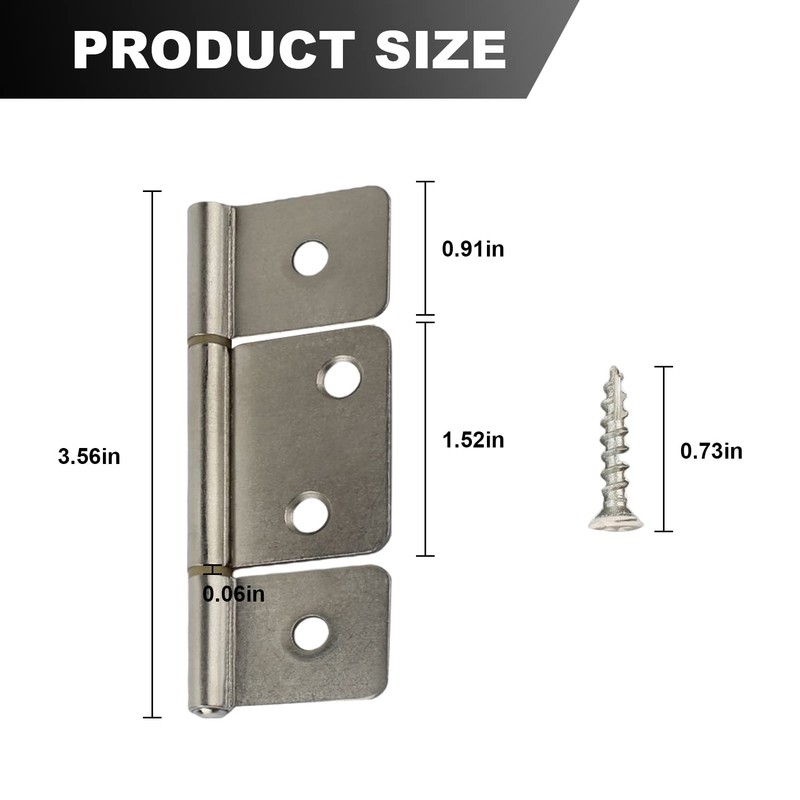 Three Leaf Non-Mortised Hinge for Mobile Home & RV Interior