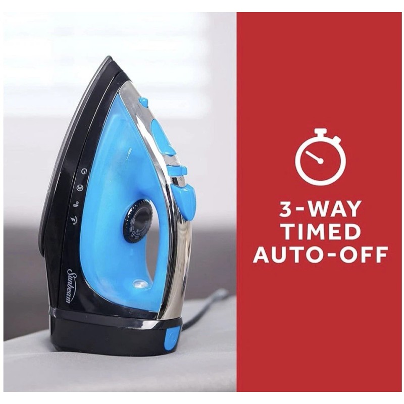 Unbranded Steam Iron,1400 Watt,Large Anti-Drip Stainless Steel Nonstick Soleplate